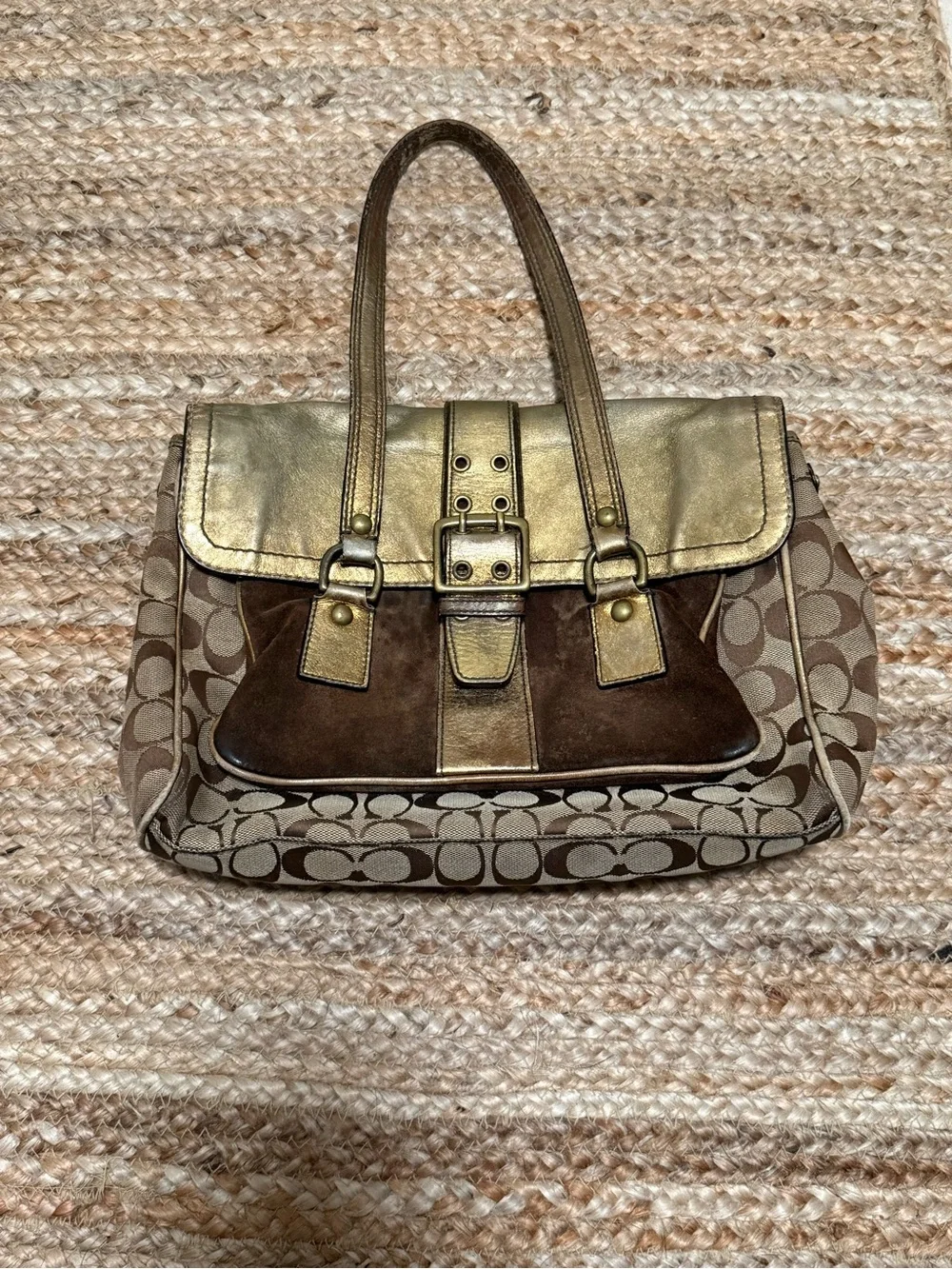Vintage Y2K Coach Signature SoHo Tote